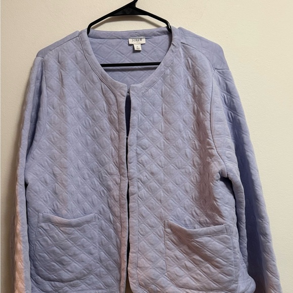 J. Crew Sweaters - J. Crew Light Purple Quilted Jacket